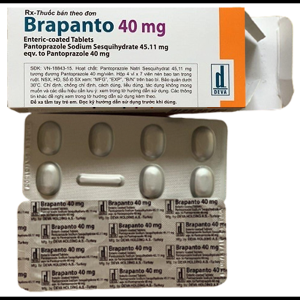 Hình ảnh Thuốc Brapanto 40mg Deva điều trị loét dạ dày tá tràng (4 vỉ x 7 viên)