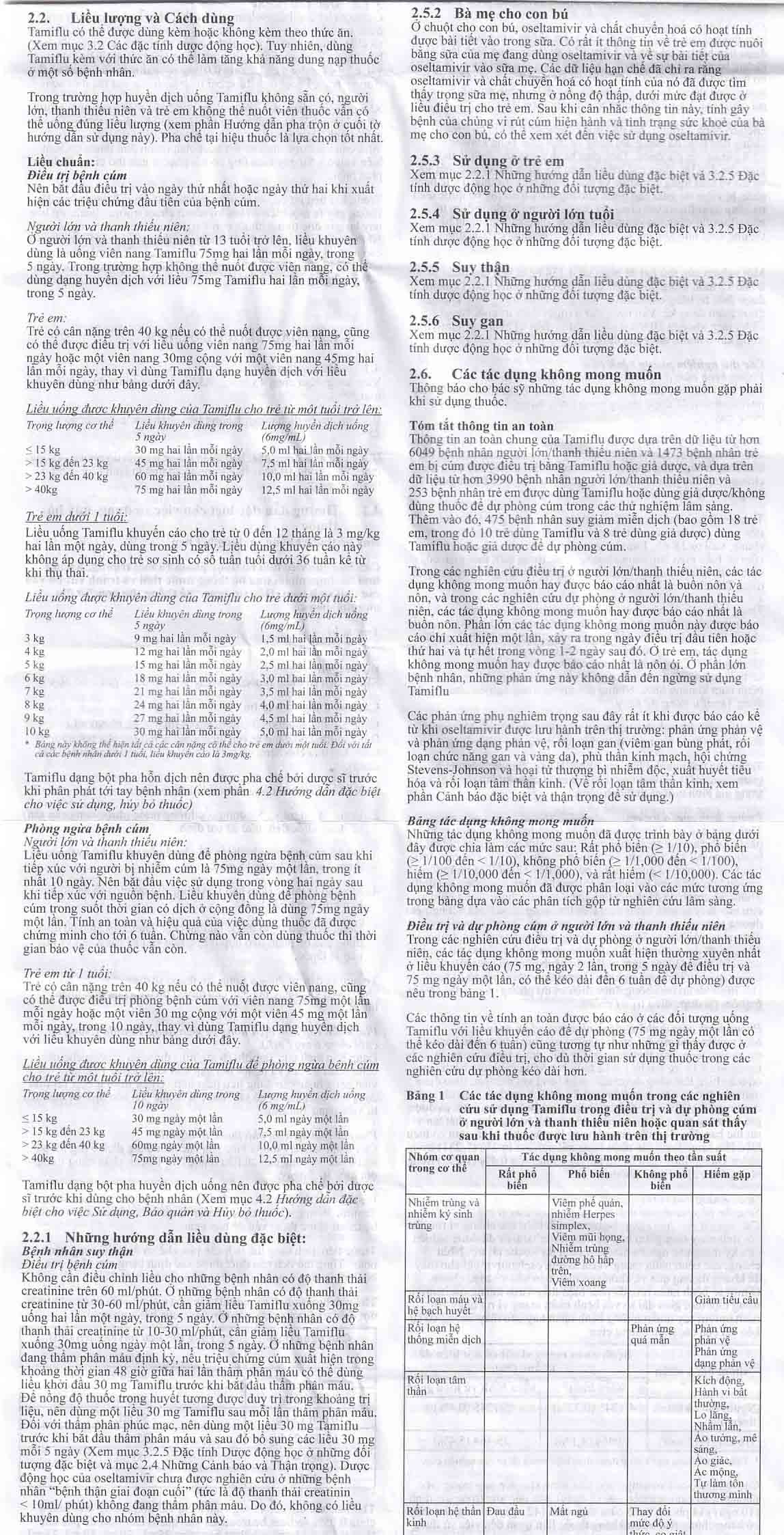 Hình ảnh Thuốc Tamiflu Roche điều trị bệnh cúm (1 vỉ x 10 viên)