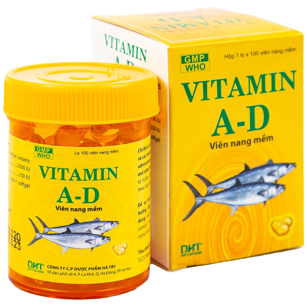 Hình ảnh Thuốc Vitamin A-D Hataphar phòng và điều trị thiếu Vitamin A và D (100 viên)