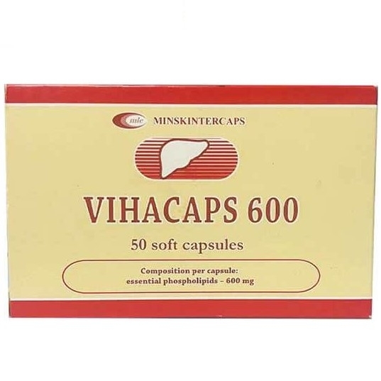 Hình ảnh Thuốc Vihacaps 600 Minskintercaps cải thiện triệu chứng bệnh lý gan (5 vỉ x 10 viên)