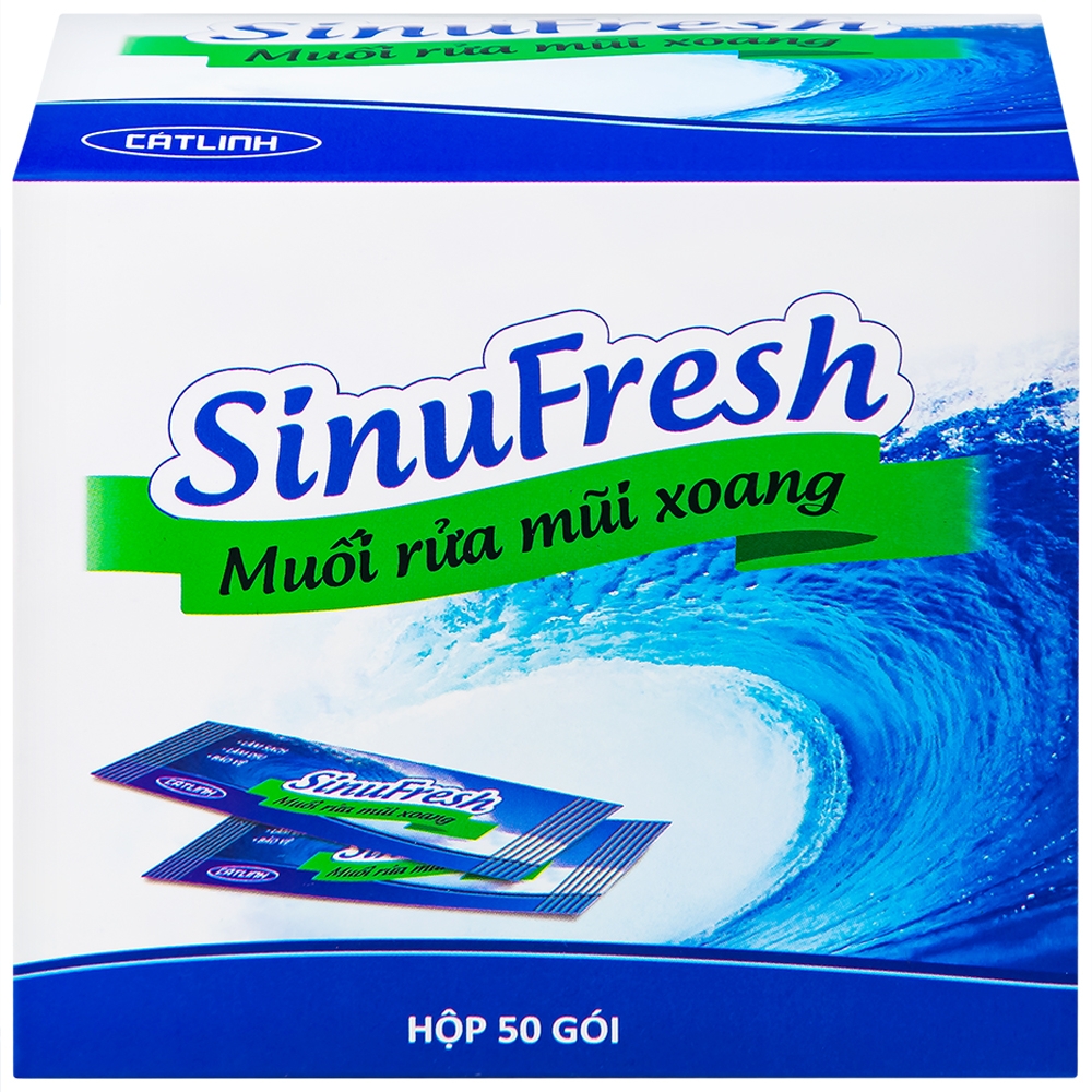 Hình ảnh Muối rửa mũi xoang SinuFresh làm sạch dịch nhầy (50 gói) 