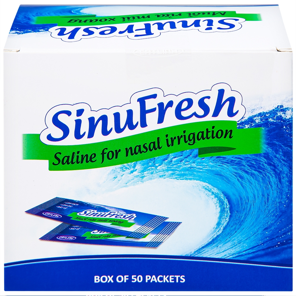 Hình ảnh Muối rửa mũi xoang SinuFresh làm sạch dịch nhầy (50 gói) 