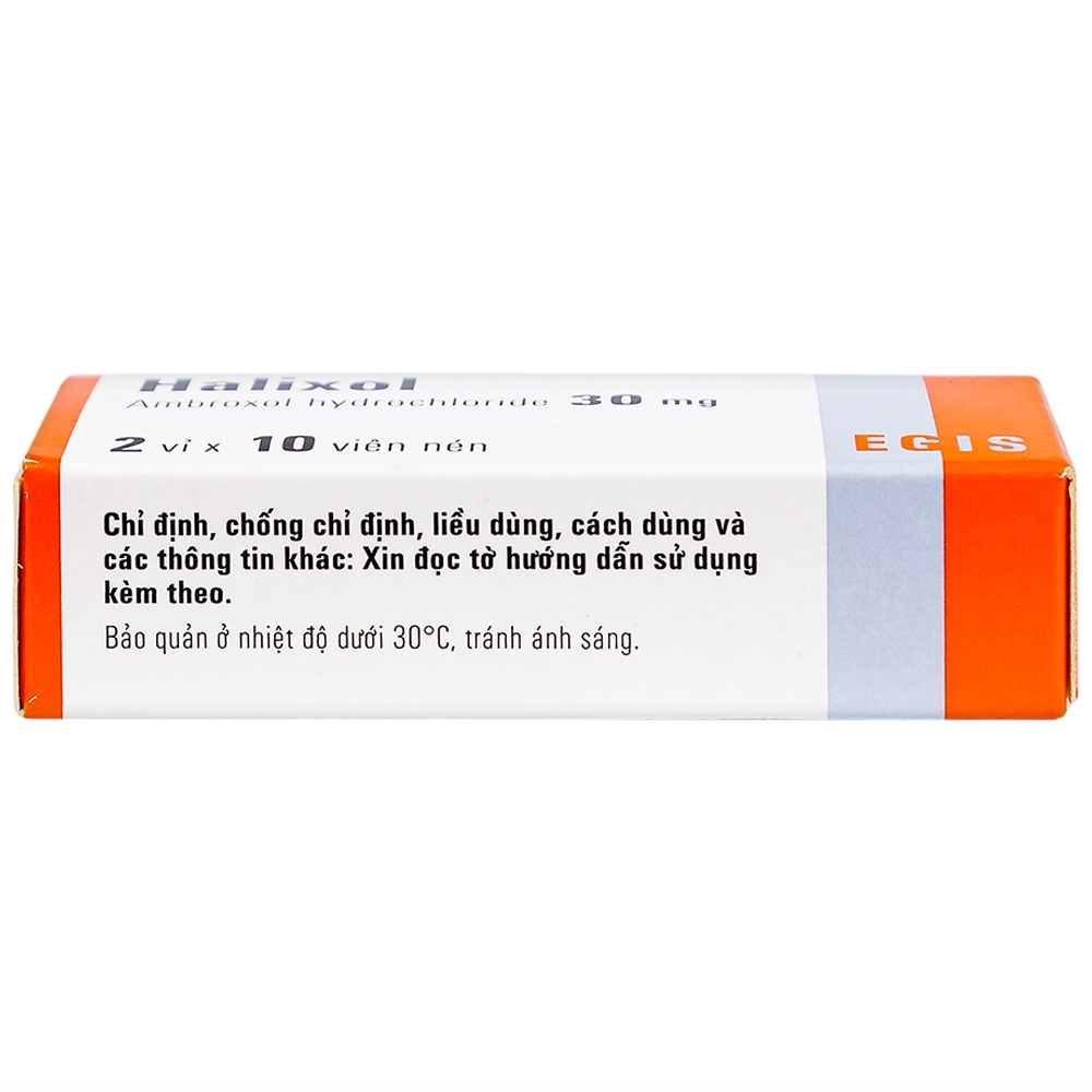Hình ảnh Thuốc Halixol 30mg Egis Pharma điều trị hen phế quản và viêm phế quản (2 vỉ x 10 viên)
