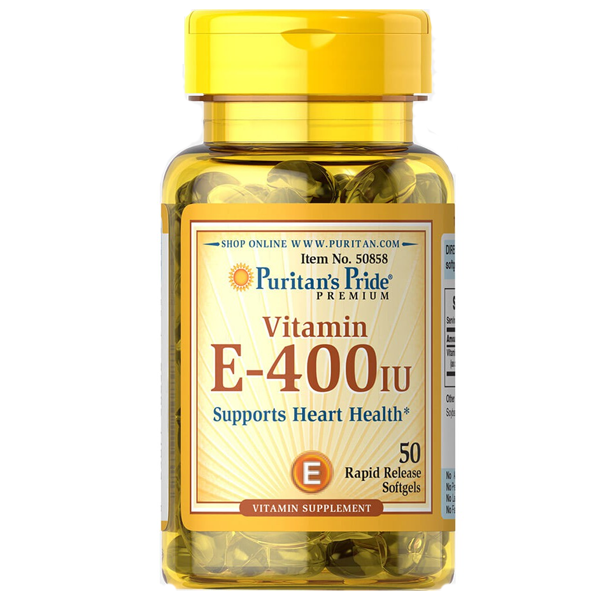 Hình ảnh Viên uống Vitamin E-400 IU Puritan's Pride giúp chống oxy hóa, giảm lão hóa da (50 viên)
