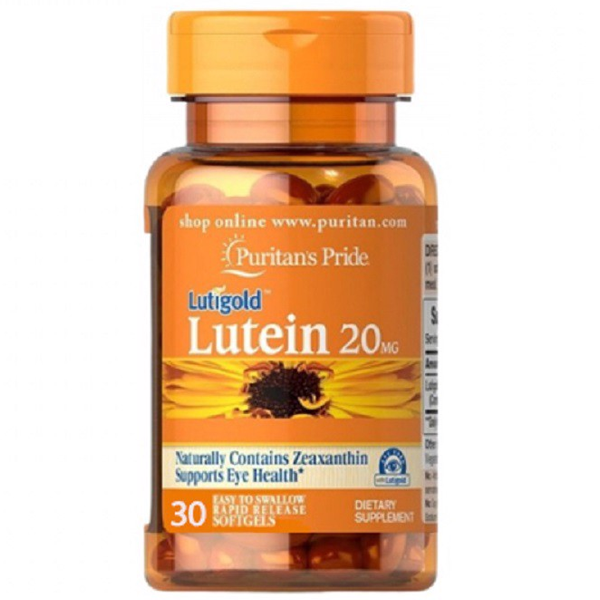 Hình ảnh Viên uống Lutigold Lutein 20MG giúp bảo vệ võng mạc và điểm vàng khỏi bị tổn thương (30 viên)