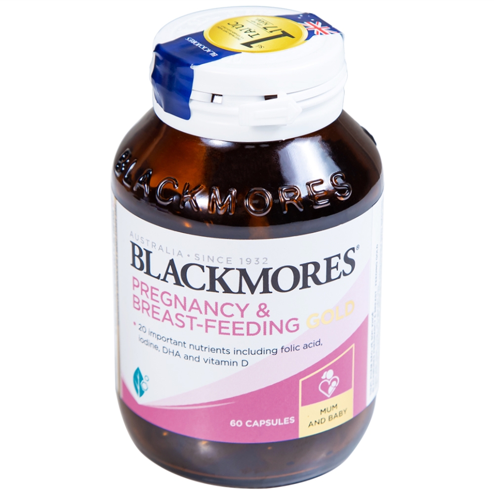 Hình ảnh Viên uống Blackmores Pregnancy & Breast - Feeding Gold cung cấp vitamin và khoáng chất (60 viên)