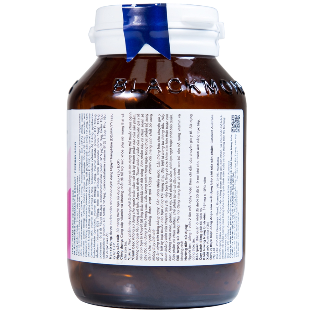 Hình ảnh Viên uống Blackmores Pregnancy & Breast - Feeding Gold cung cấp vitamin và khoáng chất (60 viên)