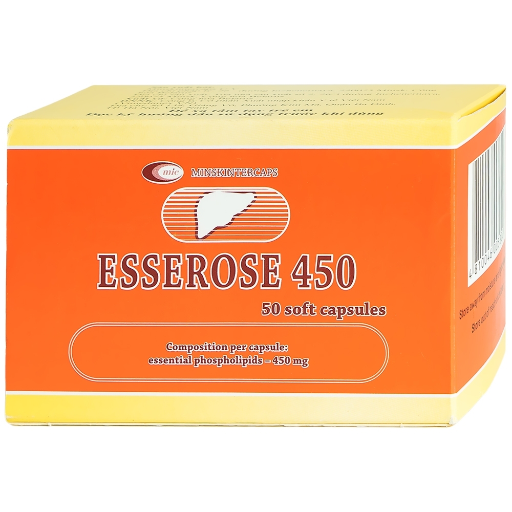 Hình ảnh Thuốc Esserose 450 Minskintercaps cải thiện các triệu chứng bệnh lý gan (5 vỉ x 10 viên)
