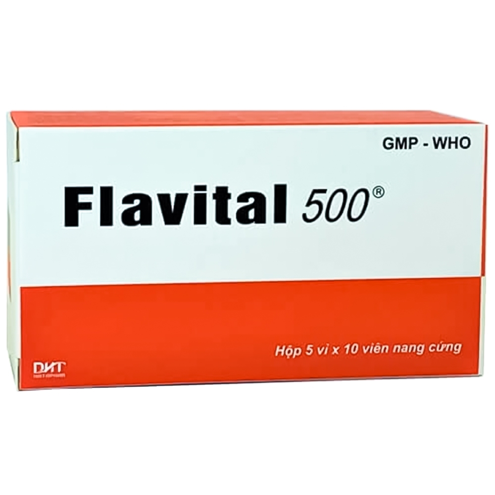 Hình ảnh Thuốc Flavital 500 DHT bổ gan thận, mạnh gân cốt (5 vỉ x 10 viên)