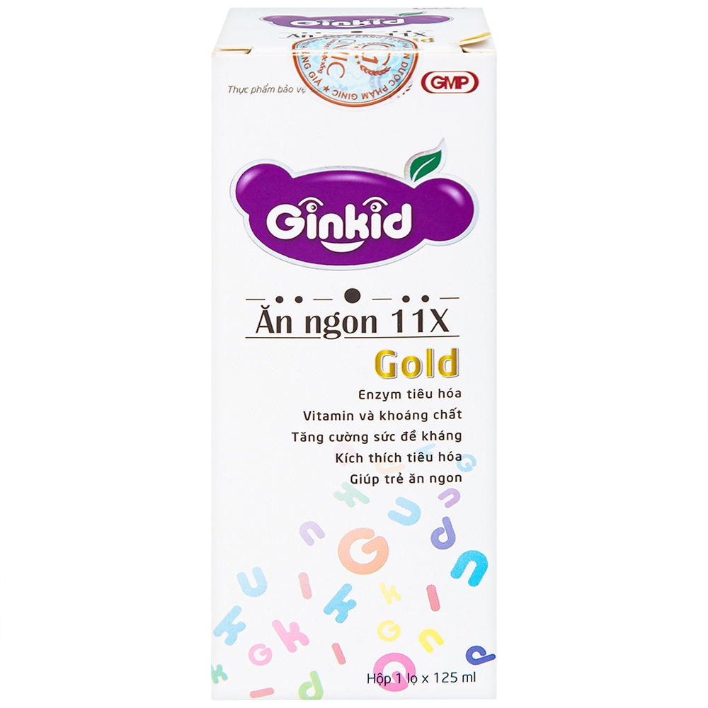 Hình ảnh Siro Ginkid Ăn Ngon 11X Gold GINIC hỗ trợ kích thích tiêu hóa (125ml)