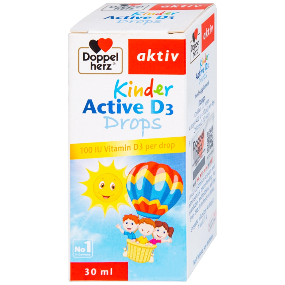 Hình ảnh Siro Kinder Active D3 Drops Doppelherz Aktiv bổ sung vitamin D3, tăng cường sức đề kháng (30ml)