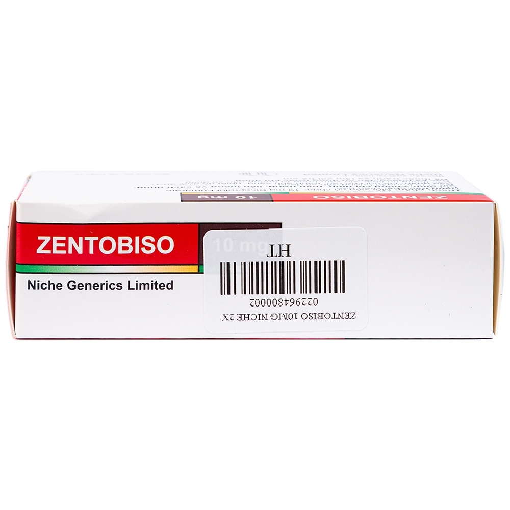 Hình ảnh Thuốc Zentobiso 10mg Niche Generics điều trị suy tim mãn tính ổn định (2 vỉ x 14 viên)