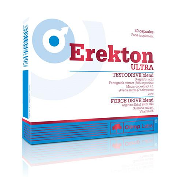 Hình ảnh Viên uống Erekton Ultra Olimp hỗ trợ tăng tiết testosterone, tăng cường sức khỏe sinh lý nam giới (2 vỉ x 15 viên)