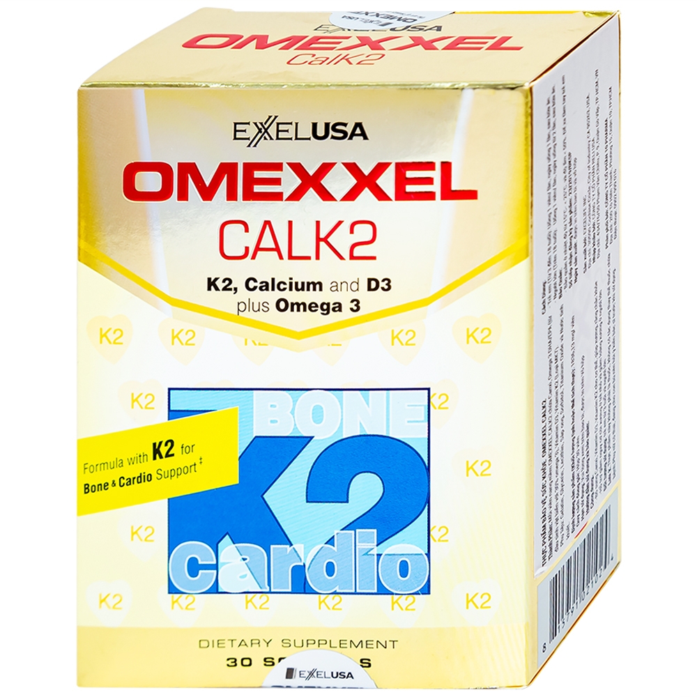 Hình ảnh Viên uống Omexxel Calk2 Excelife bổ sung Canxi, Vitamin D3 (3 vỉ x 10 viên)