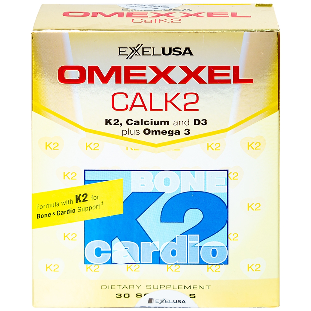 Hình ảnh Viên uống Omexxel Calk2 Excelife bổ sung Canxi, Vitamin D3 (3 vỉ x 10 viên)