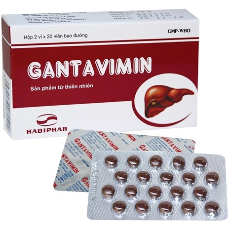 Hình ảnh Thuốc Gantavimin Hadiphar điều trị viêm gan siêu vi B (2 vỉ x 20 viên)