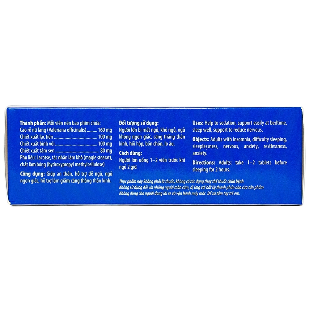 Hình ảnh Viên uống Valena Kingphar giúp an thần, hỗ trợ dễ ngủ (4 vỉ x 10 viên)