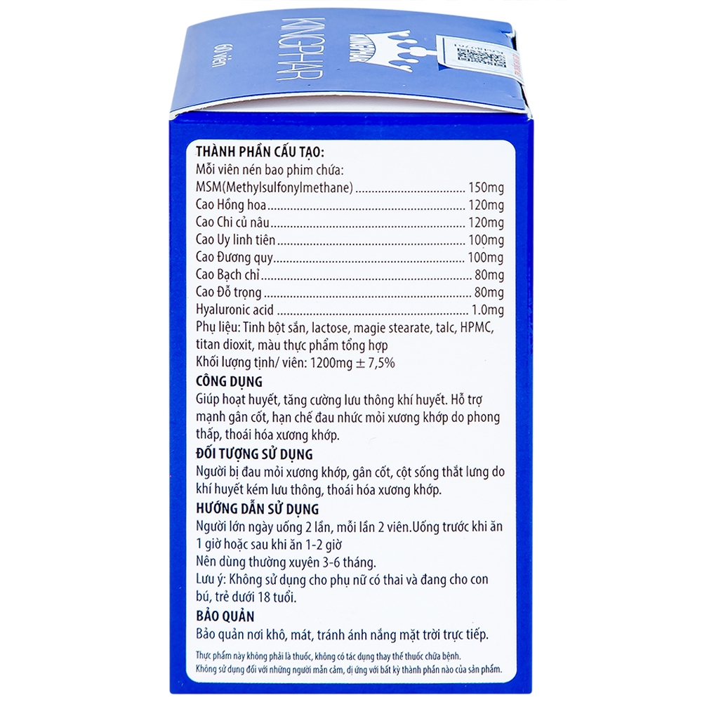 Hình ảnh Viên uống Gai Xương Kingphar hoạt huyết, tăng cường lưu thông khí huyết (60 viên)