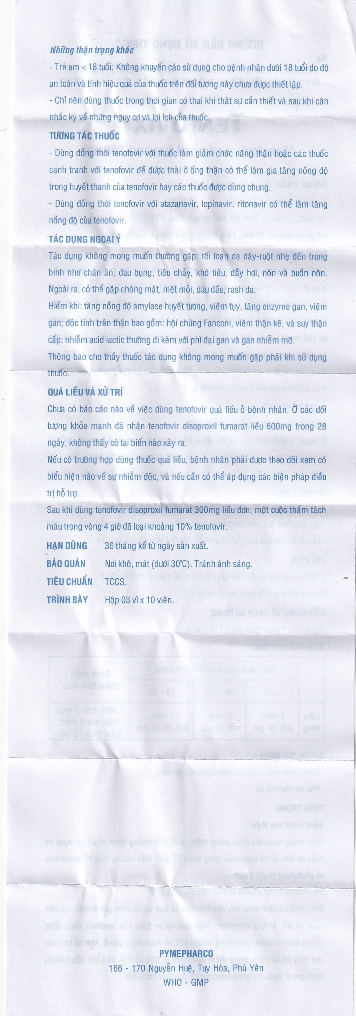 Hình ảnh Thuốc Tenfovix điều trị nhiễm HIV, viêm gan siêu vi B (3 vỉ x 10 viên)