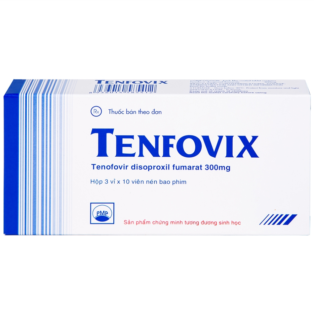 Hình ảnh Thuốc Tenfovix điều trị nhiễm HIV, viêm gan siêu vi B (3 vỉ x 10 viên)