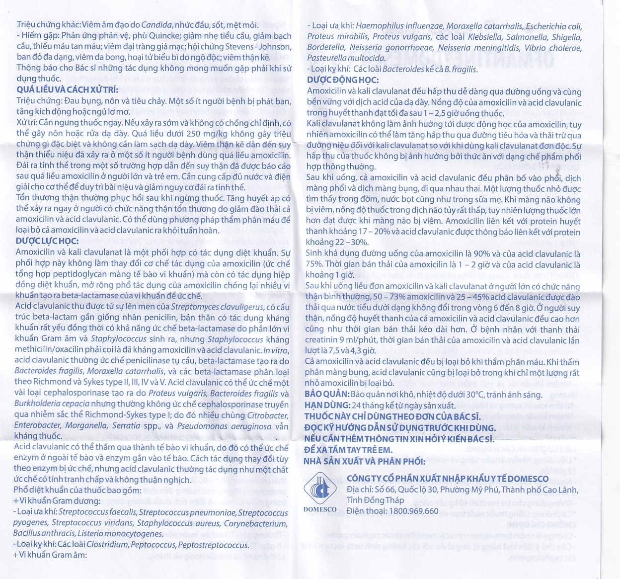 Hình ảnh Thuốc Ofmantine - Domesco 1g điều trị nhiễm khuẩn đường hô hấp, viêm amidan (2 vỉ x 7 viên)