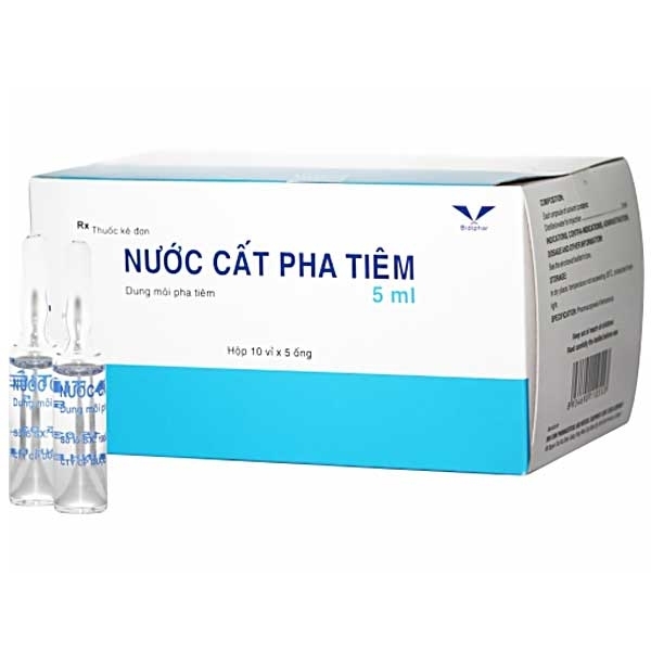 Hình ảnh Nước cất pha tiêm Bidiphar (10 vỉ x 5 ống x 5ml)