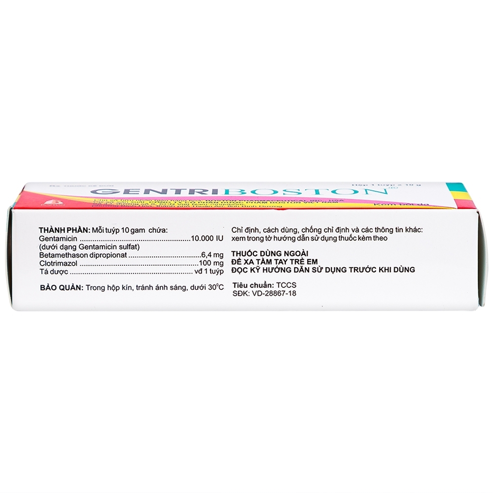 Hình ảnh Kem bôi da GentriBoston điều trị các tổn thương viêm ngoài da (10g)