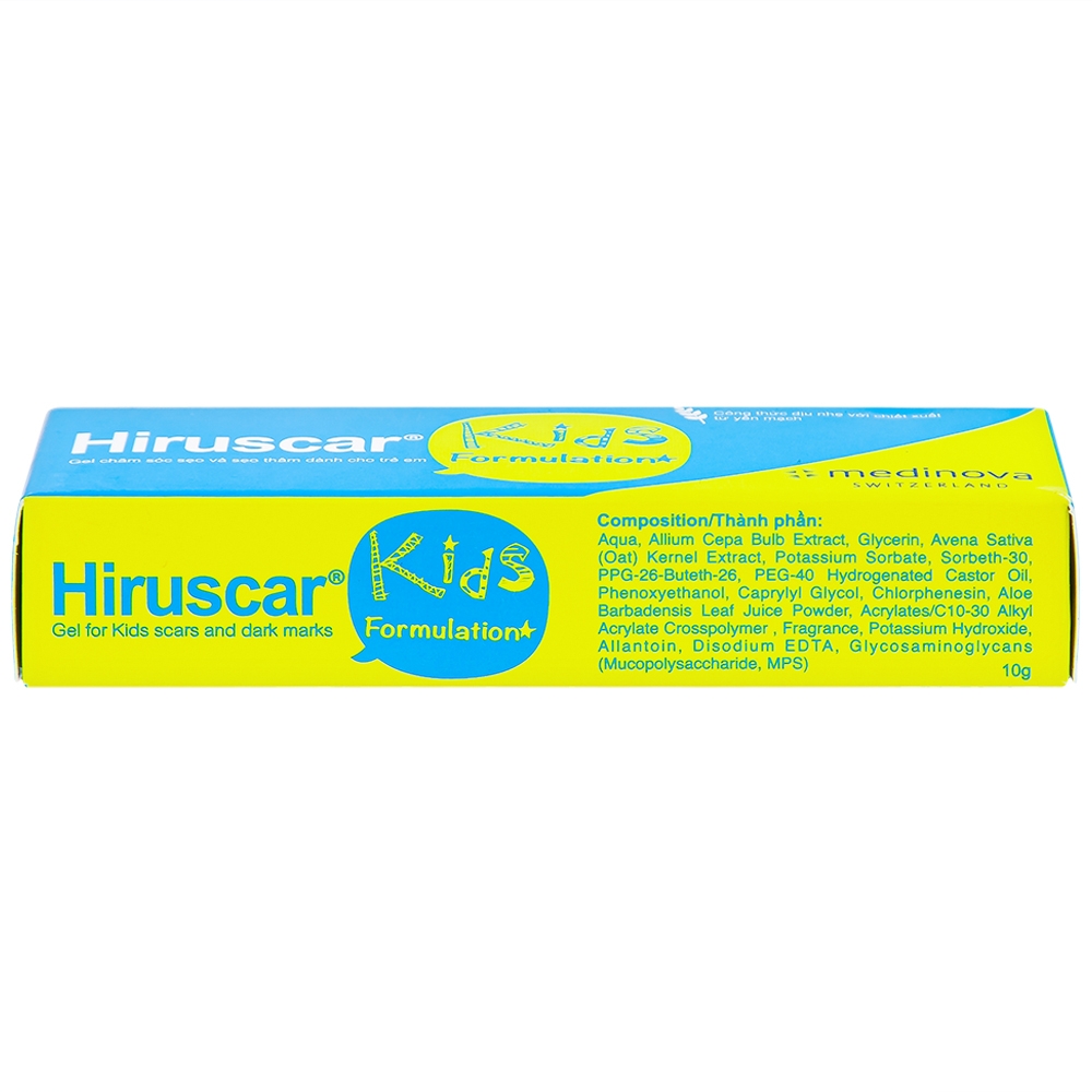 Hình ảnh Gel Hiruscar Kids Medinova giúp sẹo mờ dần, phẳng và mềm hơn (10g)