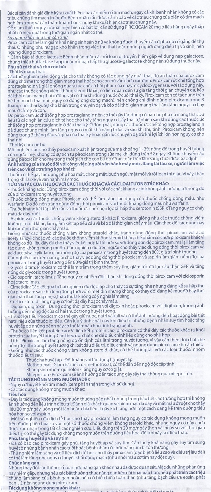 Hình ảnh Viên nén Piroxicam 20mg Domesco giảm triệu chứng viêm khớp dạng thấp (3 vỉ x 10 viên)