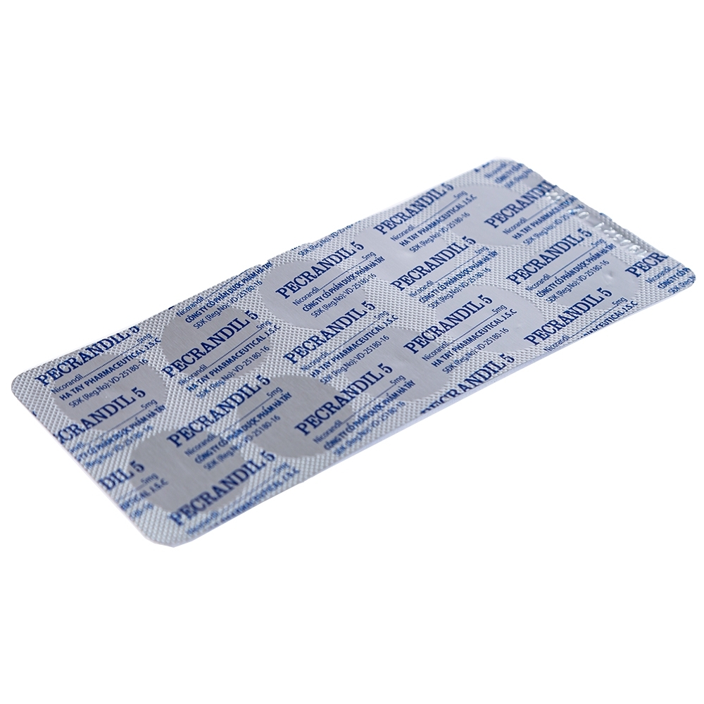 Hình ảnh Viên nén Pecrandil 5 Hataphar ngăn ngừa và điều trị lâu dài đau thắt ngực (6 vỉ x 10 viên)