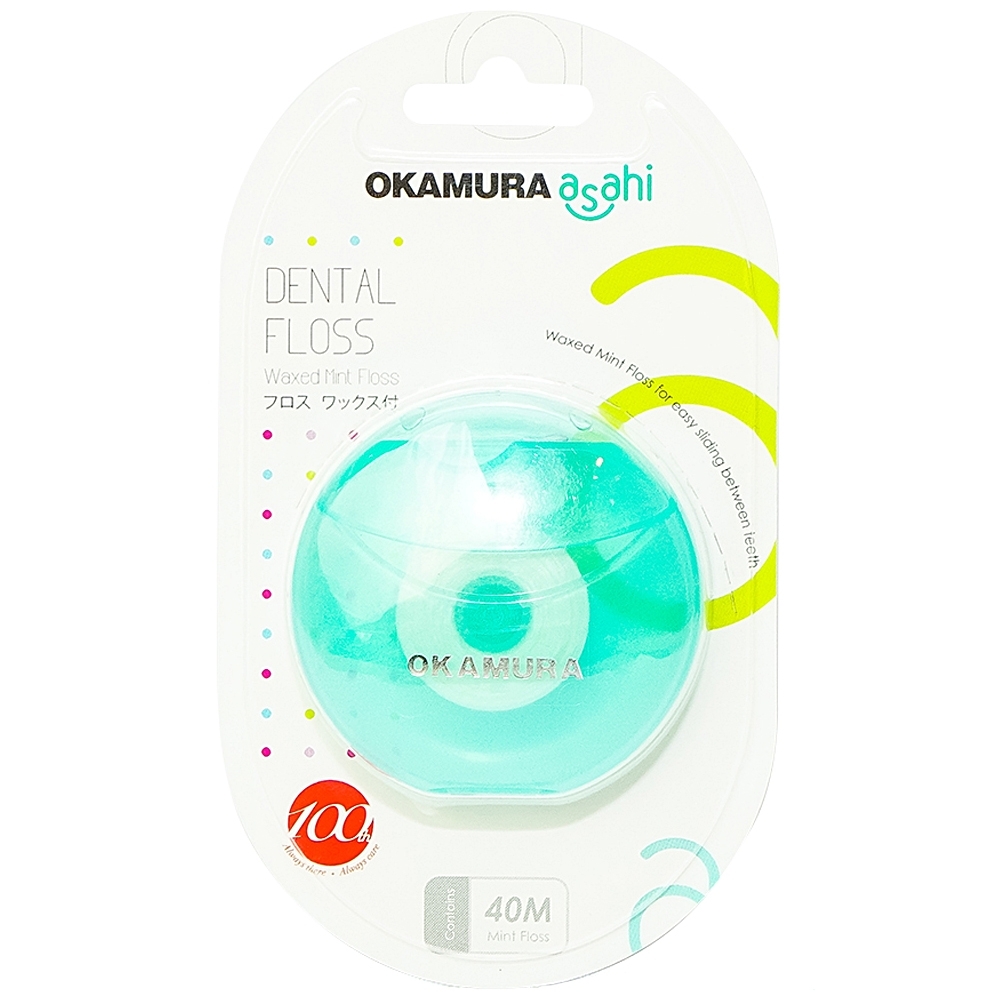 Hình ảnh Chỉ nha khoa Okamura Asahi làm sạch mảng bám thức ăn dư thừa trong kẽ răng (40m)