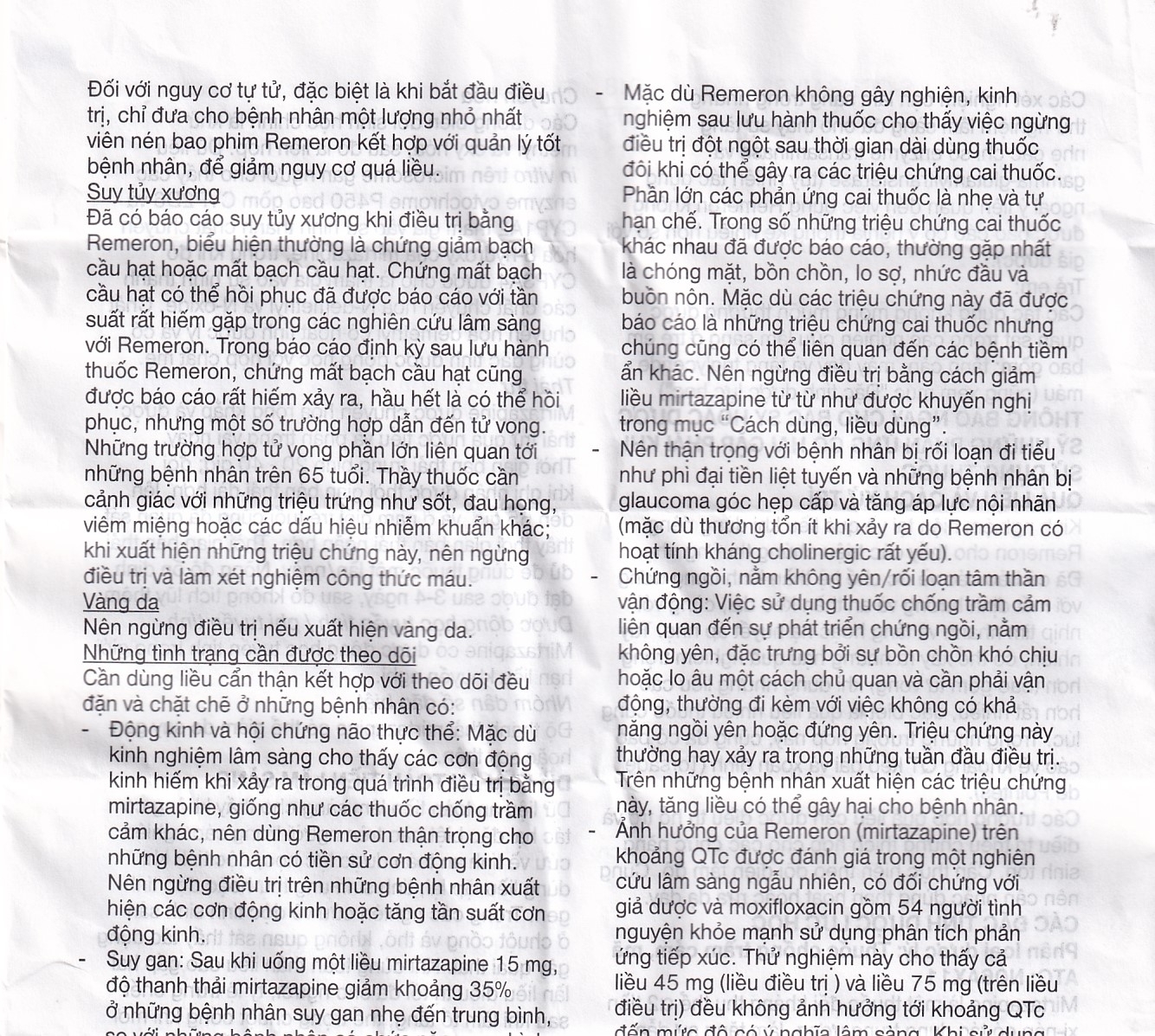 Hình ảnh Thuốc Remeron 30mg MSD điều trị các đợt của trầm cảm nặng (3 vỉ x 10 viên)