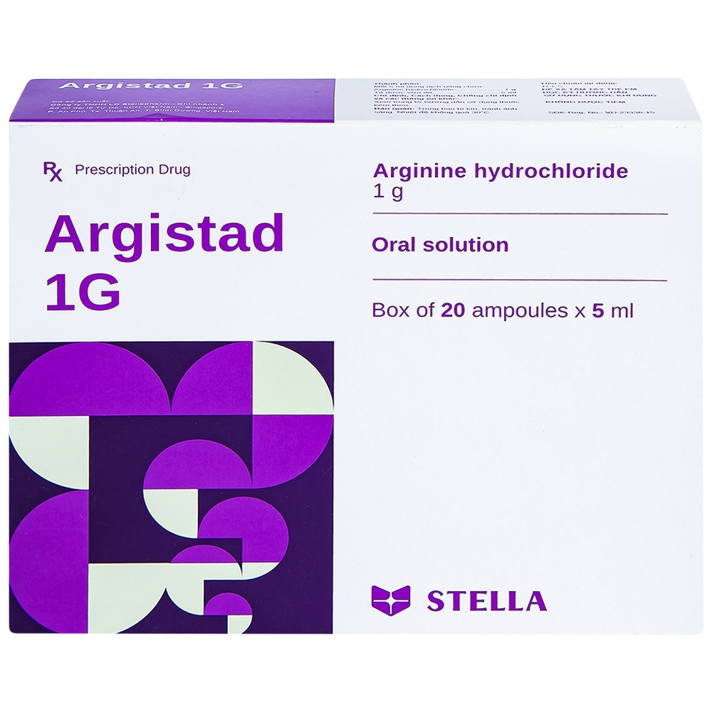 Hình ảnh Dung dịch uống Argistad 1g Stella điều trị tăng amoniac huyết (20 ống x 5ml)