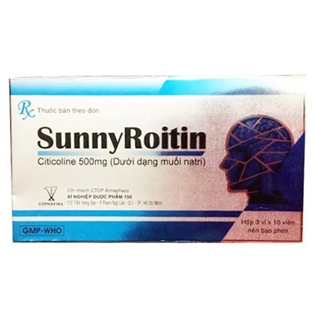 Hình ảnh Thuốc Sunny Roitin Cophavina điều trị rối loạn mạch máu não (3 vỉ x 10 viên)