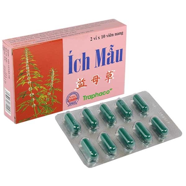 Hình ảnh Thuốc Ích Mẫu Traphaco điều trị đau bụng kinh, kinh nguyệt không đều (2 vỉ x 10 viên)