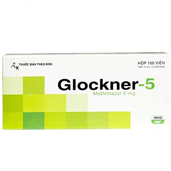 Hình ảnh Viên nén Glockner-5 Davipharm điều trị triệu chứng cường giáp (10 vỉ x 10 viên)