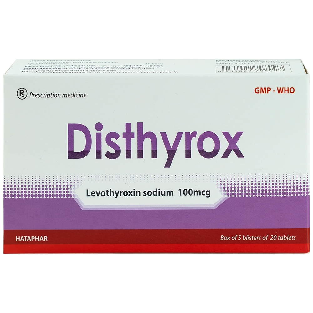 Hình ảnh Thuốc Disthyrox Hà Tây điều trị thay thế hoặc bổ sung cho hội chứng suy giáp (100 viên)