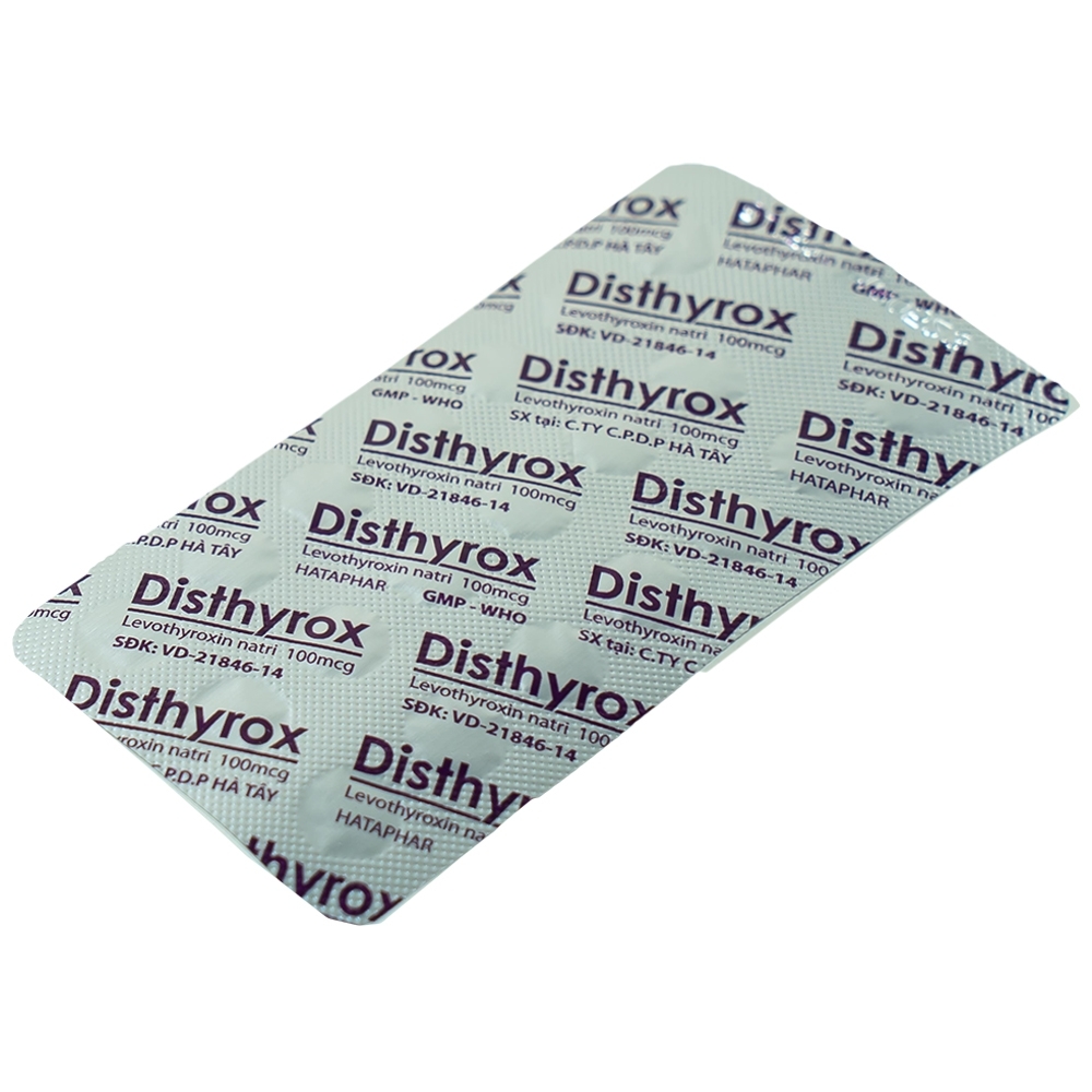 Hình ảnh Thuốc Disthyrox Hà Tây điều trị thay thế hoặc bổ sung cho hội chứng suy giáp (100 viên)