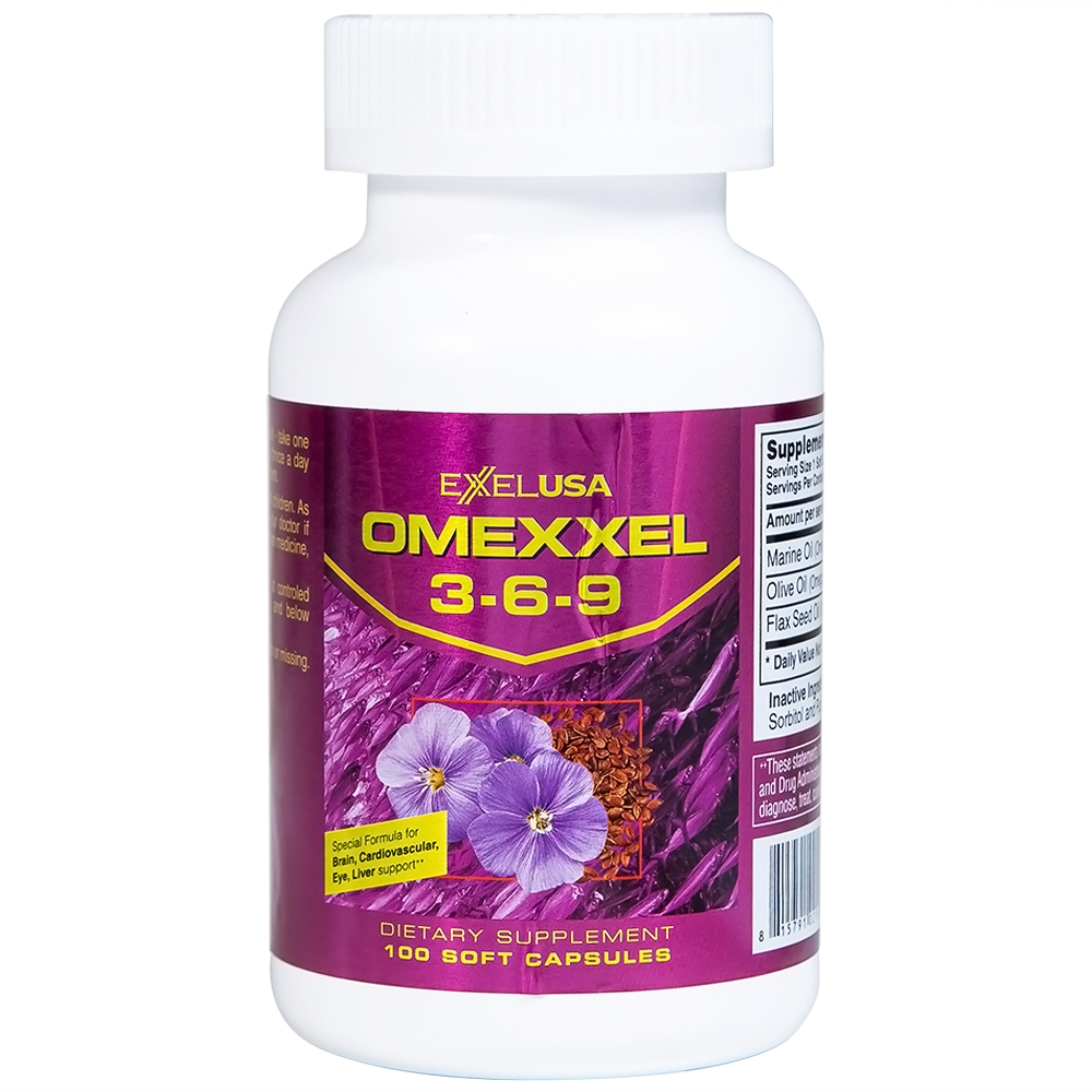 Hình ảnh Viên uống Omexxel 3-6-9 Excelife tốt cho trí não, giúp bổ mắt (100 viên)