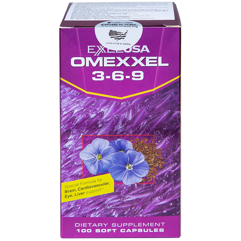 Hình ảnh Viên uống Omexxel 3-6-9 Excelife tốt cho trí não, giúp bổ mắt (100 viên)