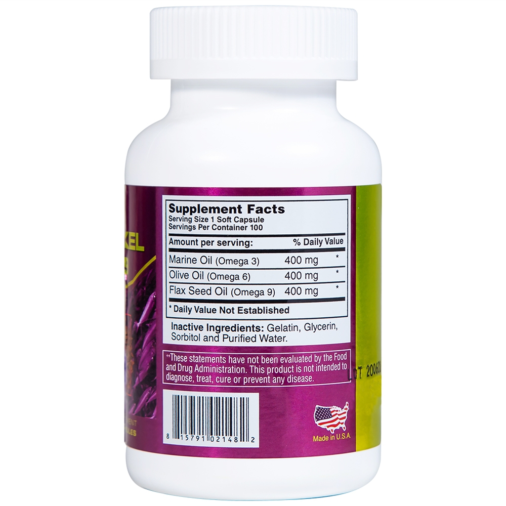 Hình ảnh Viên uống Omexxel 3-6-9 Excelife tốt cho trí não, giúp bổ mắt (100 viên)