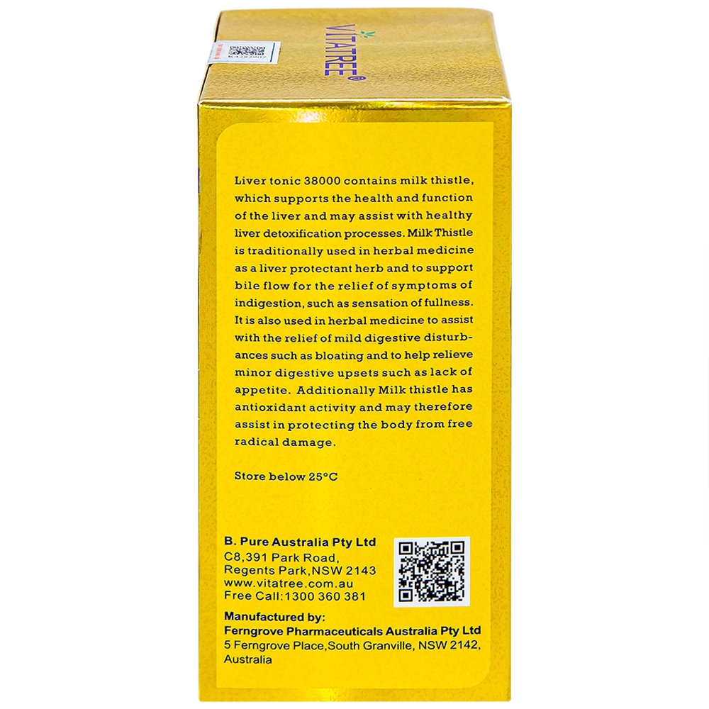 Hình ảnh Viên uống Super Liver Detox Vitatree hỗ trợ góp phần giải độc gan (100 viên)