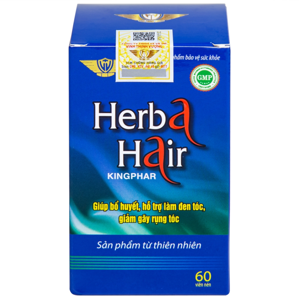 Hình ảnh Viên uống Herba Hair Kingphar bổ huyết, hỗ trợ làm đen tóc (60 viên)