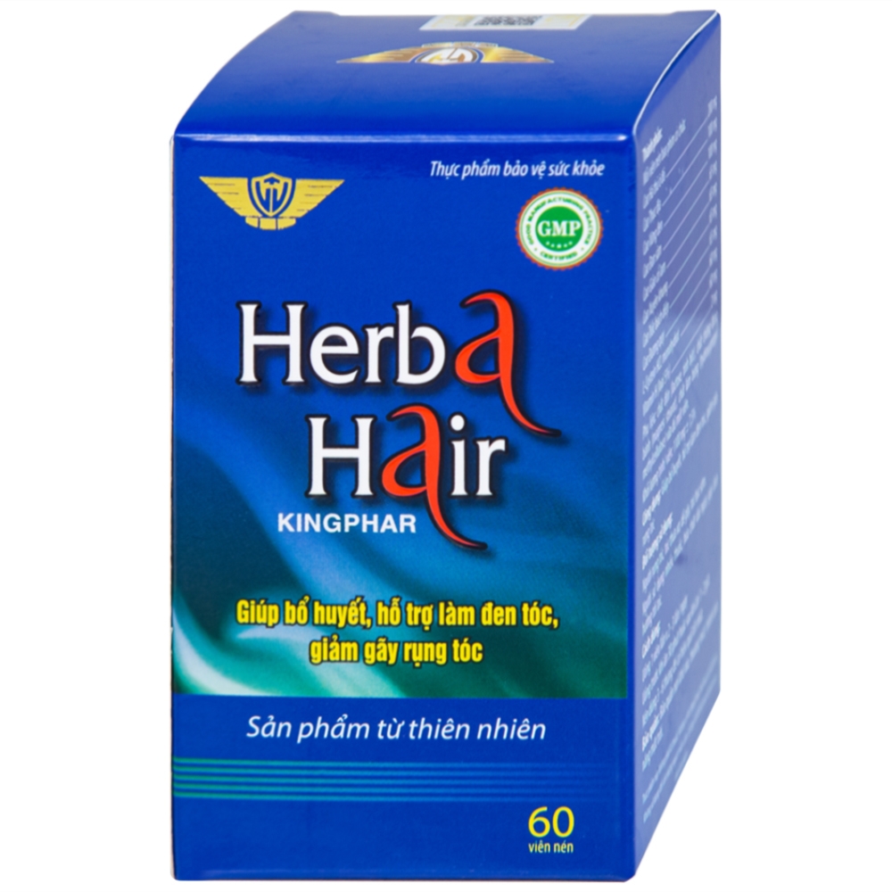 Hình ảnh Viên uống Herba Hair Kingphar bổ huyết, hỗ trợ làm đen tóc (60 viên)