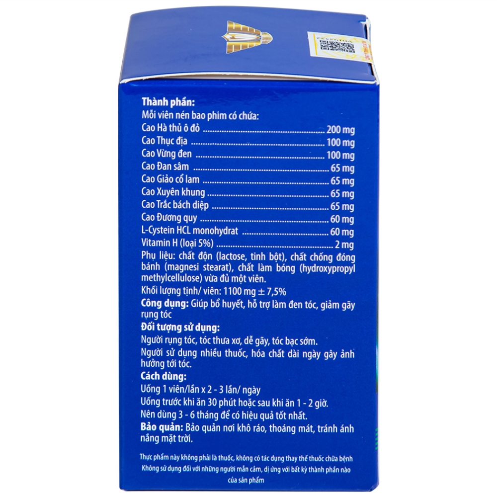 Hình ảnh Viên uống Herba Hair Kingphar bổ huyết, hỗ trợ làm đen tóc (60 viên)