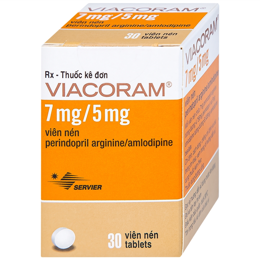 Hình ảnh Thuốc Viacoram 7mg/5mg Servier điều trị tăng huyết áp vô căn (30 viên)