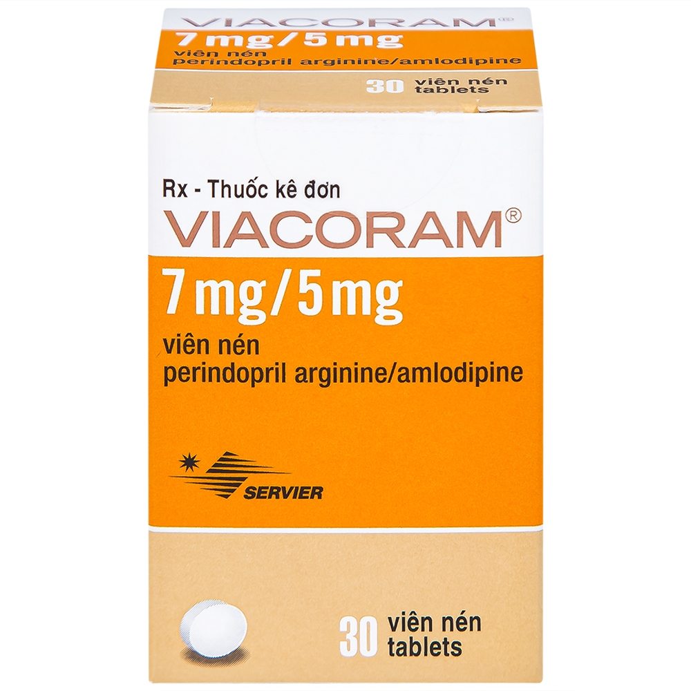 Hình ảnh Thuốc Viacoram 7mg/5mg Servier điều trị tăng huyết áp vô căn (30 viên)