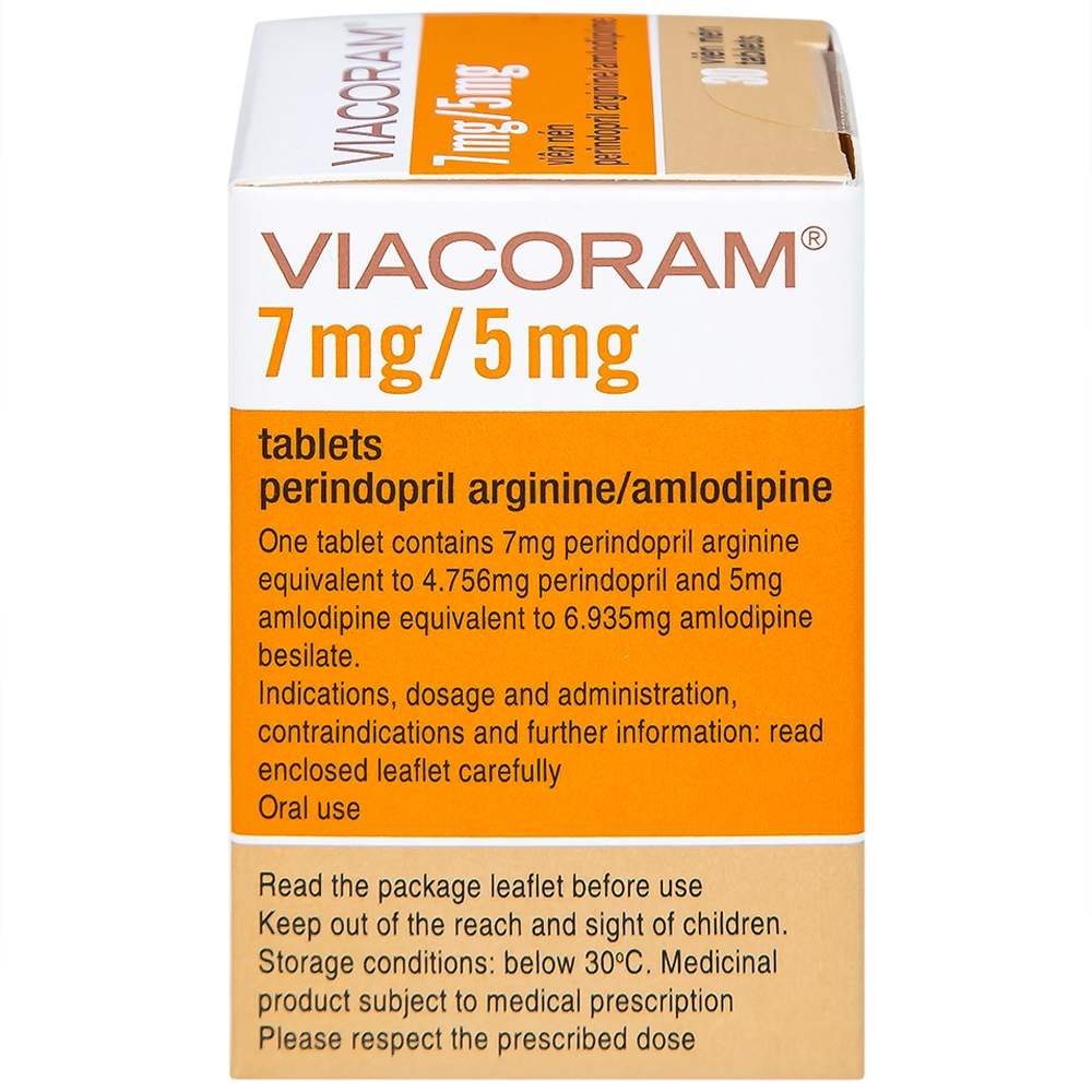 Hình ảnh Thuốc Viacoram 7mg/5mg Servier điều trị tăng huyết áp vô căn (30 viên)