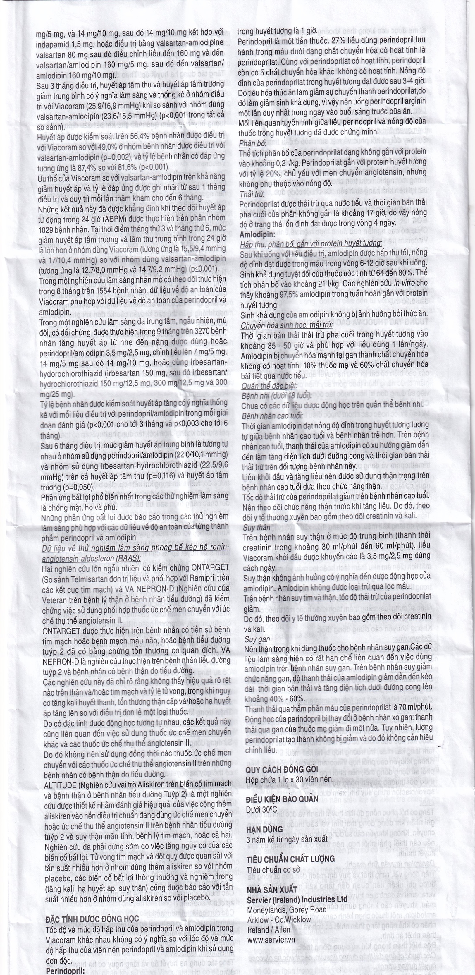 Hình ảnh Thuốc Viacoram 7mg/5mg Servier điều trị tăng huyết áp vô căn (30 viên)