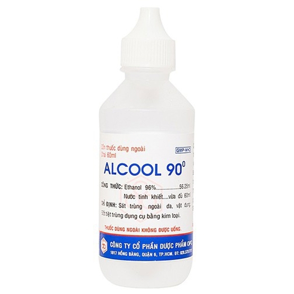 Hình ảnh Cồn 90 độ Sagopha sát trùng ngoài da, vật dụng (60ml)
